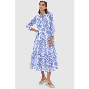 RO'S GARDEN Exclusive Bluefanny Rio Midi Dress Size M NWT Retail $200 Tuckernuck